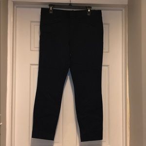 GAP Skinny Ankle Navy Polka Dots Pants